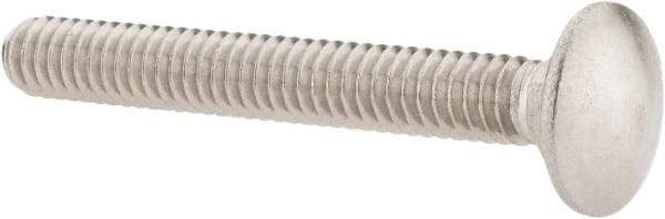 Value Collection - 1/4-20 UNC 2" Length Under Head, Standard Square Neck, Carriage Bolt - 18-8 Stainless Steel, Uncoated - USA Tool & Supply