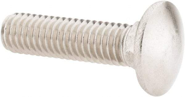 Value Collection - 3/8-16 UNC 1-1/2" Length Under Head, Standard Square Neck, Carriage Bolt - 18-8 Stainless Steel, Uncoated - USA Tool & Supply