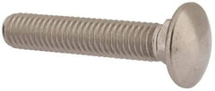 Value Collection - 3/8-16 UNC 2" Length Under Head, Standard Square Neck, Carriage Bolt - 18-8 Stainless Steel, Uncoated - USA Tool & Supply