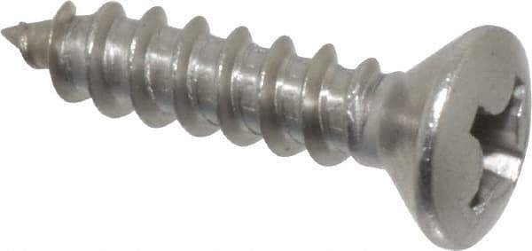 Value Collection - #6 Oval Head Phillips Sheet Metal Screw - Stainless Steel, 5/8" OAL, Grade 18-8 - USA Tool & Supply