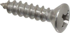 Value Collection - #6 Oval Head Phillips Sheet Metal Screw - Stainless Steel, 5/8" OAL, Grade 18-8 - USA Tool & Supply