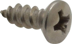 Value Collection - #8 Oval Head Phillips Sheet Metal Screw - Stainless Steel, 1/2" OAL, Grade 18-8 - USA Tool & Supply