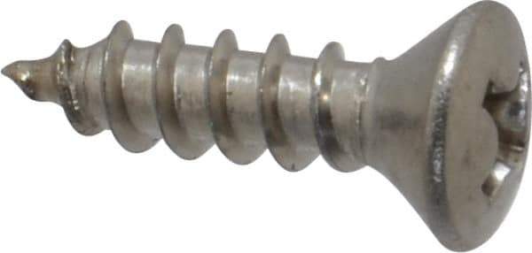 Value Collection - #8 Oval Head Phillips Sheet Metal Screw - Stainless Steel, 5/8" OAL, Grade 18-8 - USA Tool & Supply