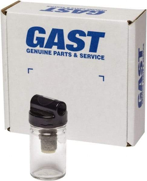 Gast - 2 oz Air Compressor Filter/Muffler Assembly - 3 Piece, Use with Gast 1HAB/0211 Rotary Vane Units - USA Tool & Supply