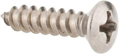 Value Collection - #8 Oval Head Phillips Sheet Metal Screw - Stainless Steel, 3/4" OAL, Grade 18-8 - USA Tool & Supply