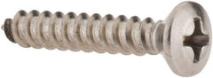 Value Collection - #8 Oval Head Phillips Sheet Metal Screw - Stainless Steel, 1" OAL, Grade 18-8 - USA Tool & Supply