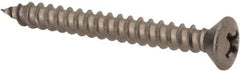 Value Collection - #8 Oval Head Phillips Sheet Metal Screw - Stainless Steel, 1-1/2" OAL, Grade 18-8 - USA Tool & Supply