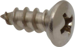 Value Collection - #10 Oval Head Phillips Sheet Metal Screw - Stainless Steel, 1/2" OAL, Grade 18-8 - USA Tool & Supply