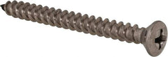 Value Collection - #10 Oval Head Phillips Sheet Metal Screw - Stainless Steel, 2" OAL, Grade 18-8 - USA Tool & Supply