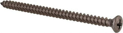 Value Collection - #10 Oval Head Phillips Sheet Metal Screw - Stainless Steel, 3" OAL, Grade 18-8 - USA Tool & Supply