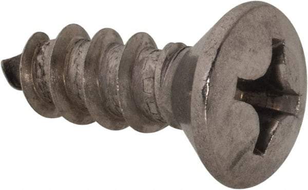 Value Collection - #14 Oval Head Phillips Sheet Metal Screw - Stainless Steel, 3/4" OAL, Grade 18-8 - USA Tool & Supply