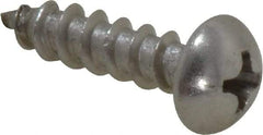 Value Collection - #10 Round Head Phillips Sheet Metal Screw - Stainless Steel, 3/4" Length Under Head, Grade 18-8 - USA Tool & Supply