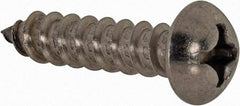 Value Collection - #12 Round Head Phillips Sheet Metal Screw - Stainless Steel, 1" Length Under Head, Grade 18-8 - USA Tool & Supply