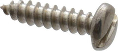 Value Collection - #4 Pan Head Slotted Sheet Metal Screw - Stainless Steel, 1/2" Length Under Head, Grade 18-8 - USA Tool & Supply