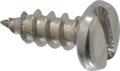 Value Collection - #6 Pan Head Slotted Sheet Metal Screw - Stainless Steel, 3/8" Length Under Head, Grade 18-8 - USA Tool & Supply
