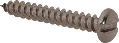 Value Collection - #6 Pan Head Slotted Sheet Metal Screw - Stainless Steel, 1" Length Under Head, Grade 18-8 - USA Tool & Supply