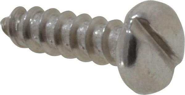 Value Collection - #8 Pan Head Slotted Sheet Metal Screw - Stainless Steel, 5/8" Length Under Head, Grade 18-8 - USA Tool & Supply