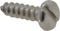 Value Collection - #8 Pan Head Slotted Sheet Metal Screw - Stainless Steel, 5/8" Length Under Head, Grade 18-8 - USA Tool & Supply