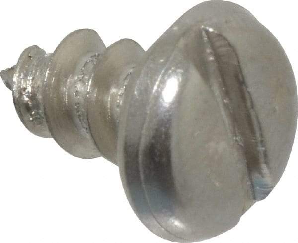 Value Collection - #10 Pan Head Slotted Sheet Metal Screw - Stainless Steel, 3/8" Length Under Head, Grade 18-8 - USA Tool & Supply