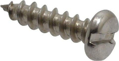 Value Collection - #10 Pan Head Slotted Sheet Metal Screw - Stainless Steel, 3/4" Length Under Head, Grade 18-8 - USA Tool & Supply