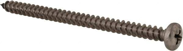 Value Collection - #10 Pan Head Phillips Sheet Metal Screw - Stainless Steel, 3" Length Under Head, Grade 18-8 - USA Tool & Supply