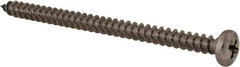 Value Collection - #10 Pan Head Phillips Sheet Metal Screw - Stainless Steel, 3" Length Under Head, Grade 18-8 - USA Tool & Supply