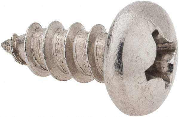 Value Collection - #14 Pan Head Phillips Sheet Metal Screw - Stainless Steel, 5/8" Length Under Head, Grade 18-8 - USA Tool & Supply