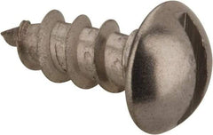 Value Collection - #10 Round Head Slotted Sheet Metal Screw - Stainless Steel, 1/2" Length Under Head, Grade 18-8 - USA Tool & Supply