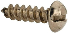 Value Collection - #10 Round Head Slotted Sheet Metal Screw - Stainless Steel, 3/4" Length Under Head, Grade 18-8 - USA Tool & Supply