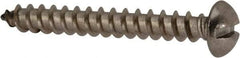 Value Collection - #10 Round Head Slotted Sheet Metal Screw - Stainless Steel, 1-1/2" Length Under Head, Grade 18-8 - USA Tool & Supply