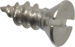 Value Collection - #2 Flat Head Slotted Sheet Metal Screw - Stainless Steel, 1/4" OAL, Grade 18-8 - USA Tool & Supply