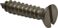 Value Collection - #2 Flat Head Slotted Sheet Metal Screw - Stainless Steel, 3/8" OAL, Grade 18-8 - USA Tool & Supply