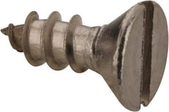 Value Collection - #6 Flat Head Slotted Sheet Metal Screw - Stainless Steel, 3/8" OAL, Grade 18-8 - USA Tool & Supply