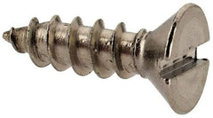 Value Collection - #6 Flat Head Slotted Sheet Metal Screw - Stainless Steel, 1/2" OAL, Grade 18-8 - USA Tool & Supply