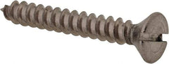 Value Collection - #6 Flat Head Slotted Sheet Metal Screw - Stainless Steel, 1" OAL, Grade 18-8 - USA Tool & Supply