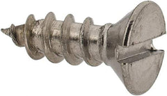 Value Collection - #8 Flat Head Slotted Sheet Metal Screw - Stainless Steel, 1/2" OAL, Grade 18-8 - USA Tool & Supply