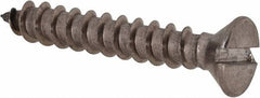 Value Collection - #8 Flat Head Slotted Sheet Metal Screw - Stainless Steel, 1" OAL, Grade 18-8 - USA Tool & Supply