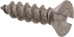 Value Collection - #10 Flat Head Slotted Sheet Metal Screw - Stainless Steel, 3/4" OAL, Grade 18-8 - USA Tool & Supply