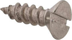 Value Collection - #12 Flat Head Slotted Sheet Metal Screw - Stainless Steel, 3/4" OAL, Grade 18-8 - USA Tool & Supply
