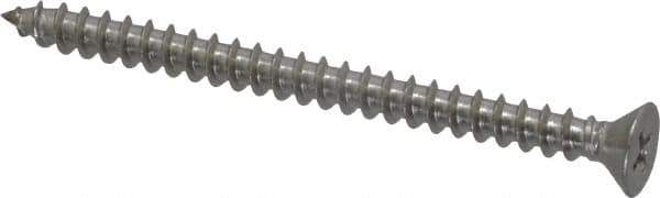 Value Collection - #10 Flat Head Phillips Sheet Metal Screw - Stainless Steel, 2-1/2" OAL, Grade 18-8 - USA Tool & Supply