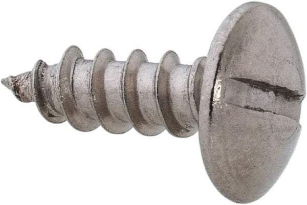 Value Collection - #8 Truss Head Slotted Sheet Metal Screw - Stainless Steel, 1/2" Length Under Head, Grade 18-8 - USA Tool & Supply