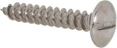 Value Collection - #8 Truss Head Slotted Sheet Metal Screw - Stainless Steel, 1" Length Under Head, Grade 18-8 - USA Tool & Supply