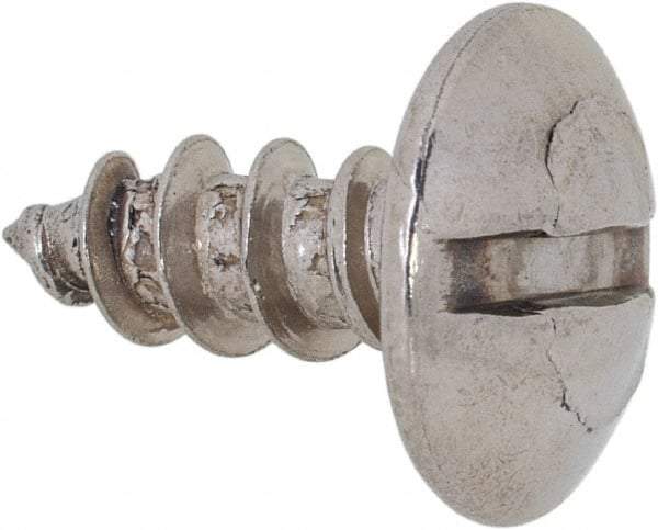 Value Collection - #10 Truss Head Slotted Sheet Metal Screw - Stainless Steel, 1/2" Length Under Head, Grade 18-8 - USA Tool & Supply