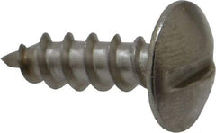 Value Collection - #10 Truss Head Slotted Sheet Metal Screw - Stainless Steel, 5/8" Length Under Head, Grade 18-8 - USA Tool & Supply