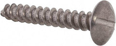Value Collection - #10 Truss Head Slotted Sheet Metal Screw - Stainless Steel, 1-1/2" Length Under Head, Grade 18-8 - USA Tool & Supply