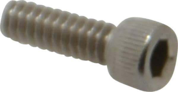 Value Collection - #6-32 UNC Hex Socket Drive, Socket Cap Screw - Grade 18-8 Stainless Steel, Uncoated, Fully Threaded, 7/16" Length Under Head - USA Tool & Supply