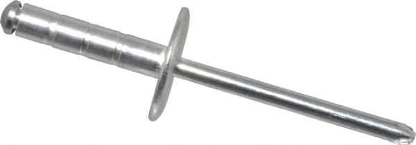 RivetKing - Size 66-69 Large Flange Dome Head Aluminum Multi Grip Blind Rivet - Steel Mandrel, 0.275" to 0.598" Grip, 0.612" Head Diam, 0.192" to 0.196" Hole Diam, 7/8" Length Under Head, 3/16" Body Diam - USA Tool & Supply