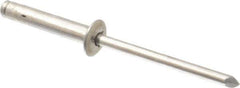 RivetKing - Dome Head Aluminum Tri Folding Blind Rivet - Aluminum Mandrel, 0.157" to 0.472" Grip, 0.386" Head Diam, 0.196" to 0.209" Hole Diam, 1.07" Length Under Head, 3/16" Body Diam - USA Tool & Supply