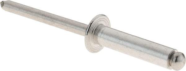 RivetKing - Size 610 Dome Head Aluminum Open End Blind Rivet - Aluminum Mandrel, 0.501" to 5/8" Grip, 3/8" Head Diam, 0.192" to 0.198" Hole Diam, 0.825" Length Under Head, 3/16" Body Diam - USA Tool & Supply