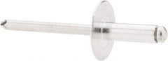 RivetKing - Size 66 Large Flange Dome Head Aluminum Open End Blind Rivet - Aluminum Mandrel, 0.251" to 3/8" Grip, 5/8" Head Diam, 0.192" to 0.196" Hole Diam, 0.575" Length Under Head, 3/16" Body Diam - USA Tool & Supply